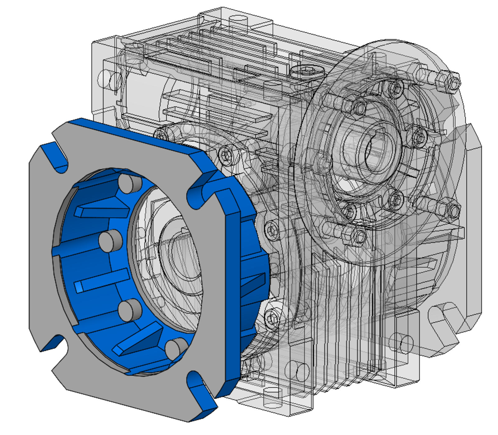 Flange f/mot-g f. WSW075 Typ FA200 x 130 x 165 mm